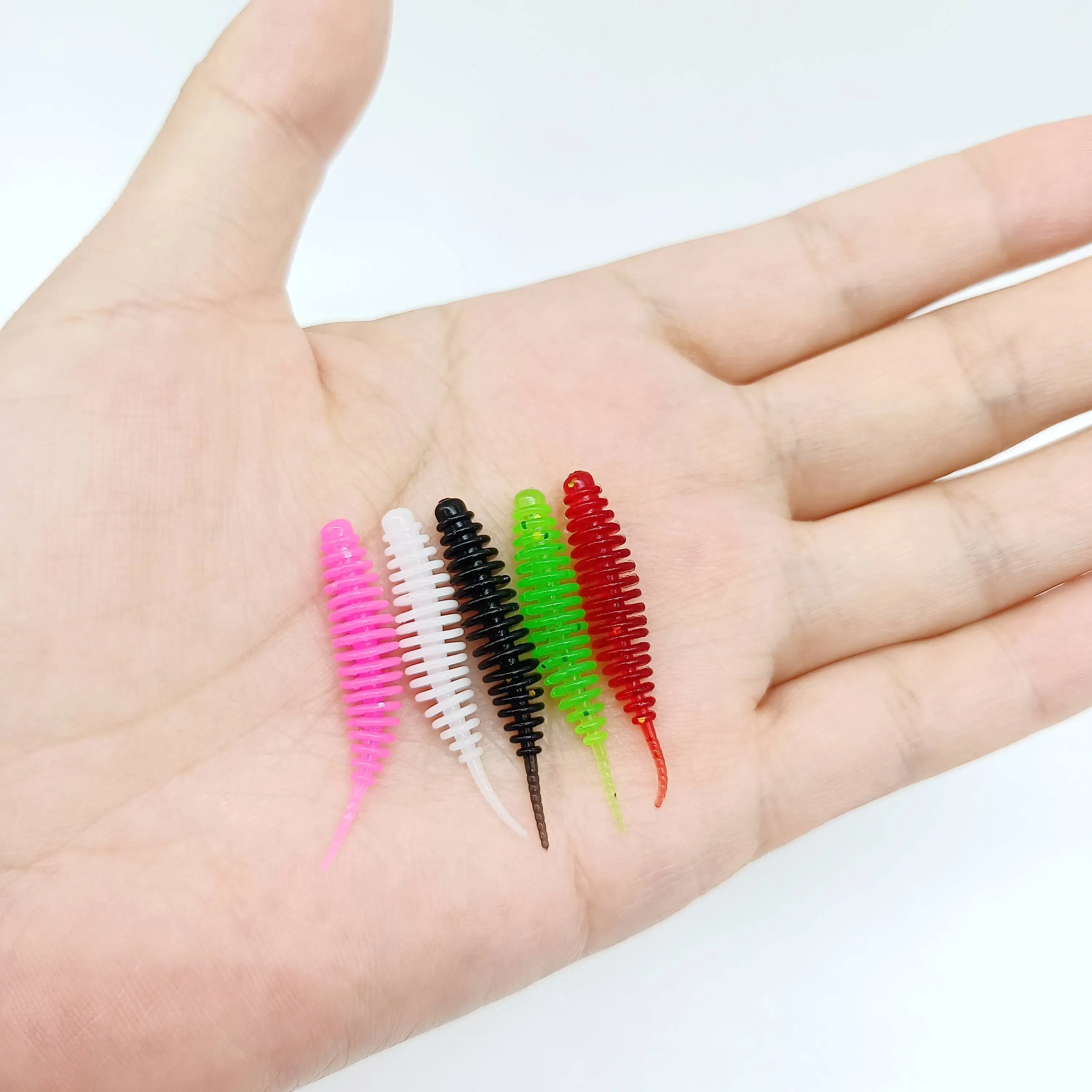 DUODUOYU 50 Uds Mini Señuelos de Pesca blandos 0,4g/35mm Pesca carpa pesca lubina señuelo Isca cebo artificial aparejos de Pesca - imagen 2