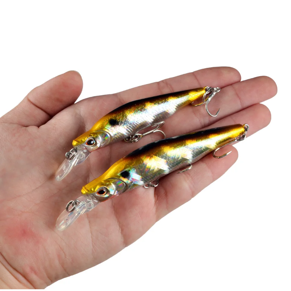Señuelo de Pesca de piezas, cebo Artificial de Pesca de carpa de 75-95mm, 9-12g, Minnow Crankbait Wobblers 3D Eyes Perch - imagen 4