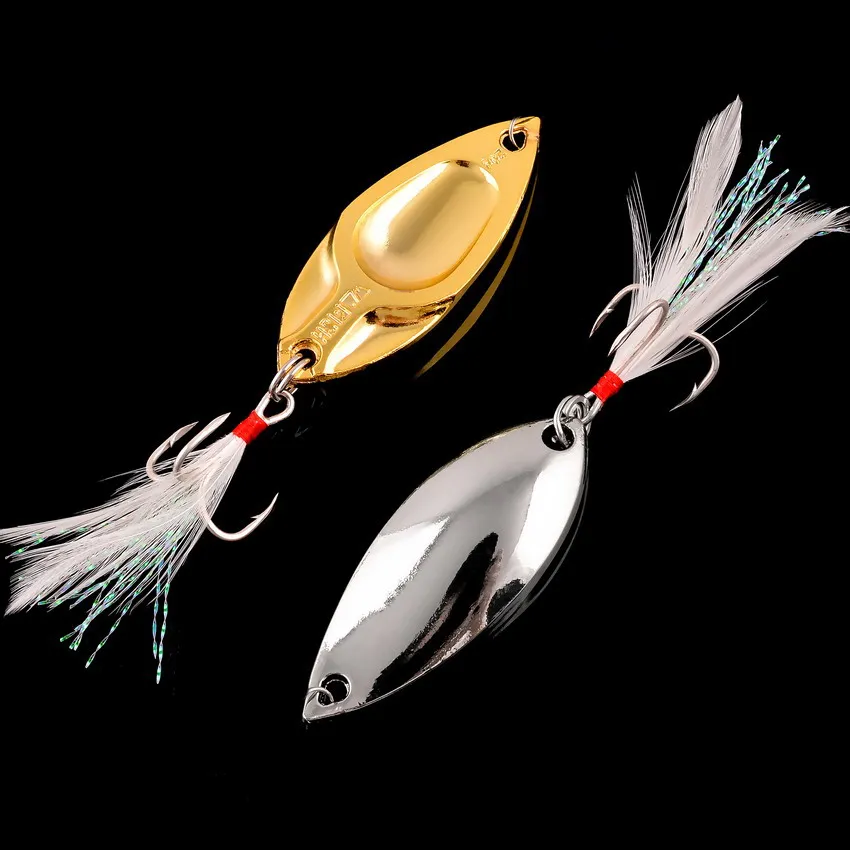 1 Uds 5g-20g plata oro Metal lentejuelas Señuelos de Pesca cuchara señuelo Jig cebos duros lubina señuelos de mar Spinner Wobbles aparejos de pesca - imagen 5