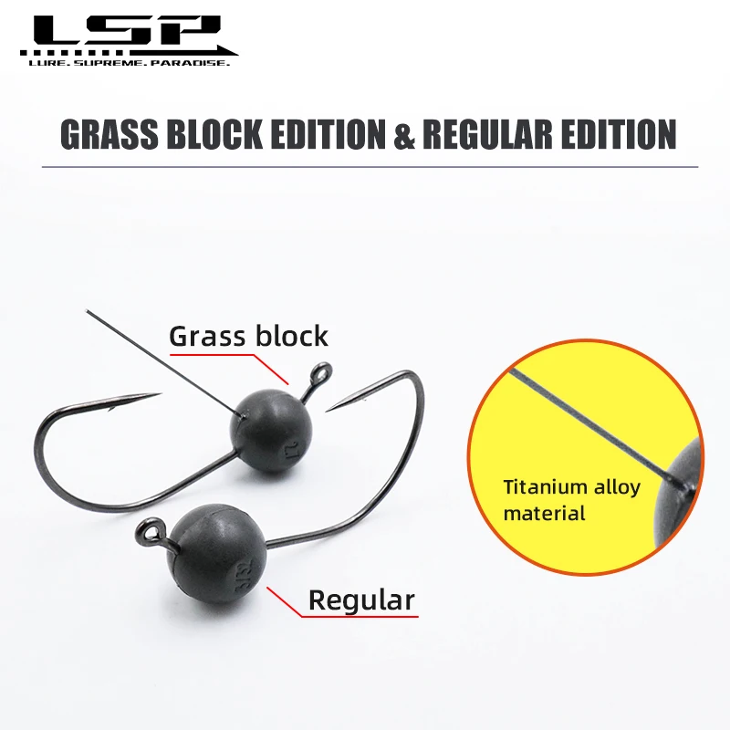 Anzuelo de Pesca loco de resina LSP, anzuelo de púas con bloqueo de hierba sin malezas, Kit de accesorios para aparejos de Pesca - imagen 2