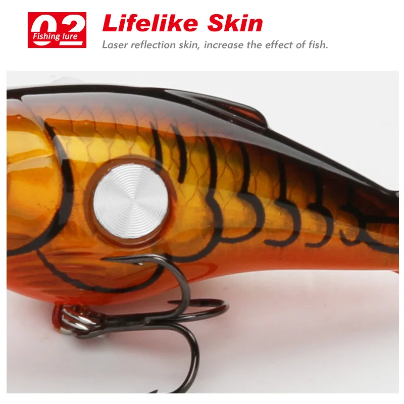 TacklePRO-señuelo de pesca M07 Crankbait flotante Minnow 50mm 10g 1,8-3,9 M, 1 unidad, aparejos de pesca de agua salada, buceo profundo - imagen 2