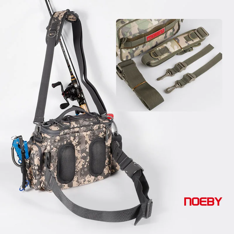 NOEBY-Bolsa de aparejos de pesca, riñonera multifuncional de 452317cm, caja de señuelos de alta capacidad para deportes al aire libre, bolsa de pesca en barco - imagen 5