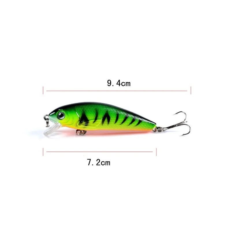 Señuelo de pesca de plástico duro, cebo artificial con ojos 3D, crankbait, crankbait, 7,2 cm, 8,7g, 1 parte - imagen 5
