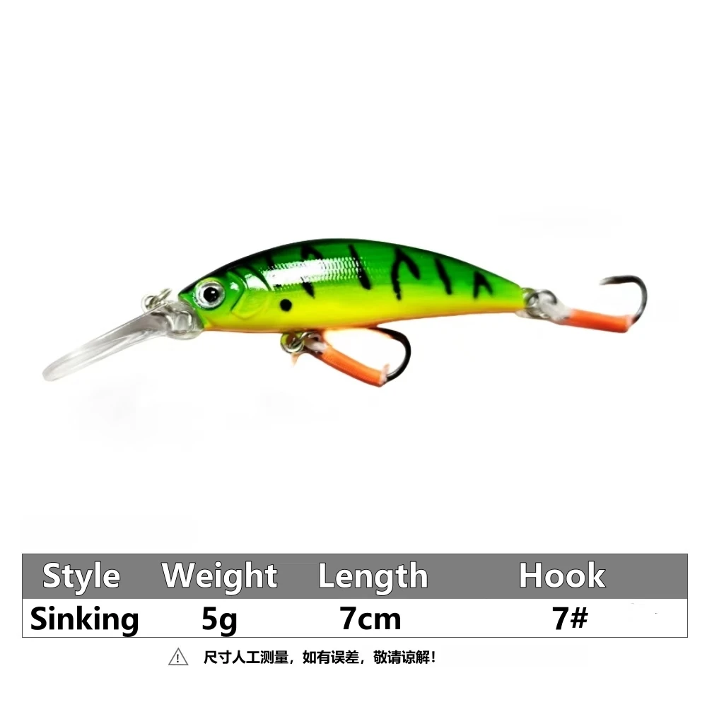 1 Uds. Cebo falso de lengua larga sumergido Little Mino para pesca en el mar cebo de pez de simulación Universal de agua dulce - imagen 3