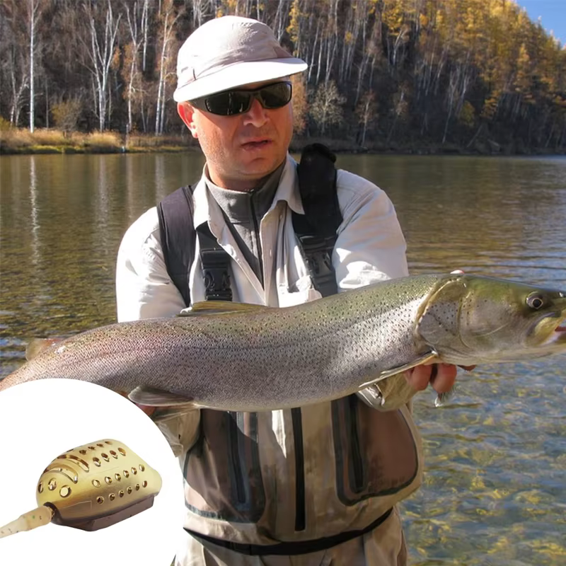 Cesta YOTO en uso durante una jornada de pesca