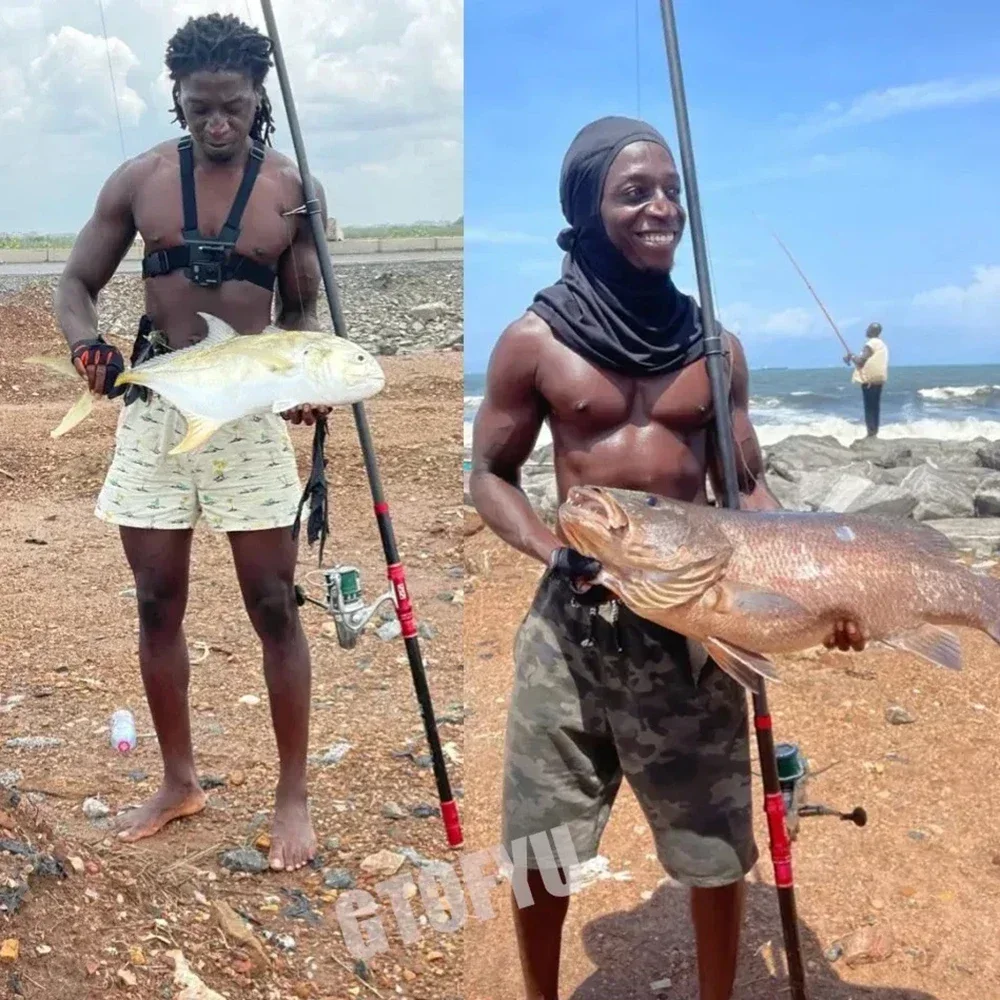 2,7 m 3,0 m 3,6 m 3,9 m 4,2 m 4,5 m caña de pescar telescópica 20kg carbono viaje Surf Spinning 5-300g señuelo largo lanzamiento caña de Baitcasting - imagen 5