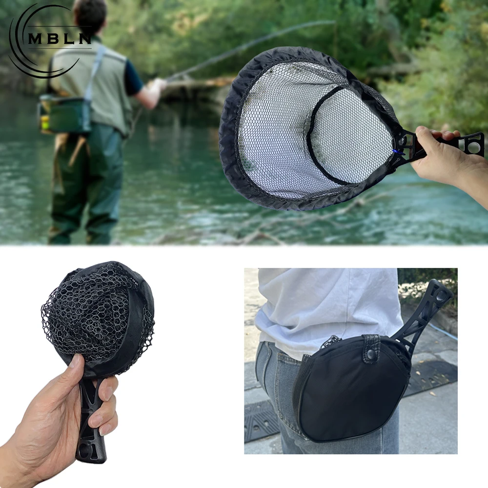 Red de pesca plegable MBLN – Aro de acero con bolsa clip para carpa