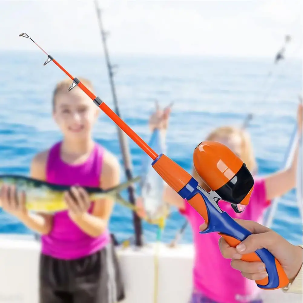 Juego de caña de pescar telescópica portátil con estuche de pesca, carrete de pesca para niños, el mejor regalo para principiantes, Combo de caña - imagen 2