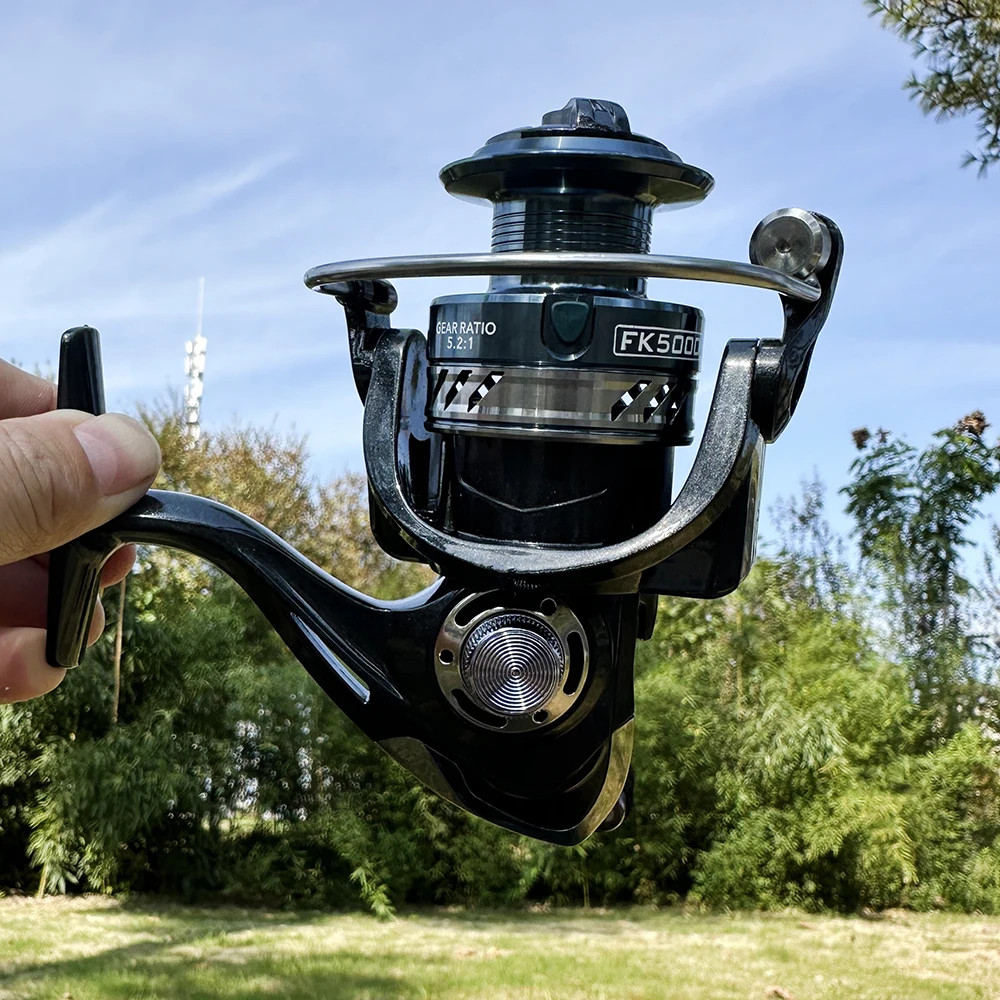 Carrete de pesca duradero, carrete de Metal, rueda giratoria, arrastre máximo de 12kg, mano intercambiable izquierda/derecha 2000/3000/4000/5000/6000/7000