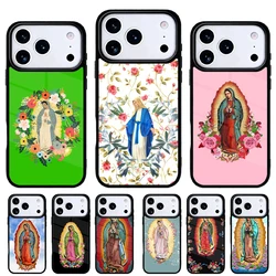 Funda Virgen de Guadalupe para iPhone – Carcasa trasera para 15 14 13 Pro Max