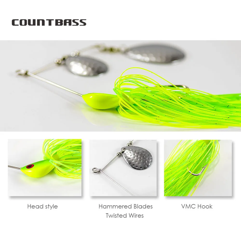 COUNTBASS-cebos de pesca con gancho VMC 9255, cebos de alambre con faldas de silicona, 1/4oz, 3/8oz - imagen 5