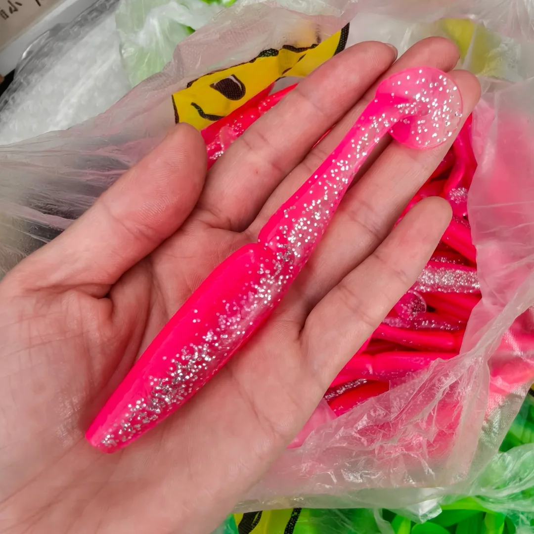 Swolfy 4 Uds 11cm 12g cebo de natación suave señuelo de cola de paleta realista, cebo de pesca de agua dulce de agua salada para Lucio - imagen 3