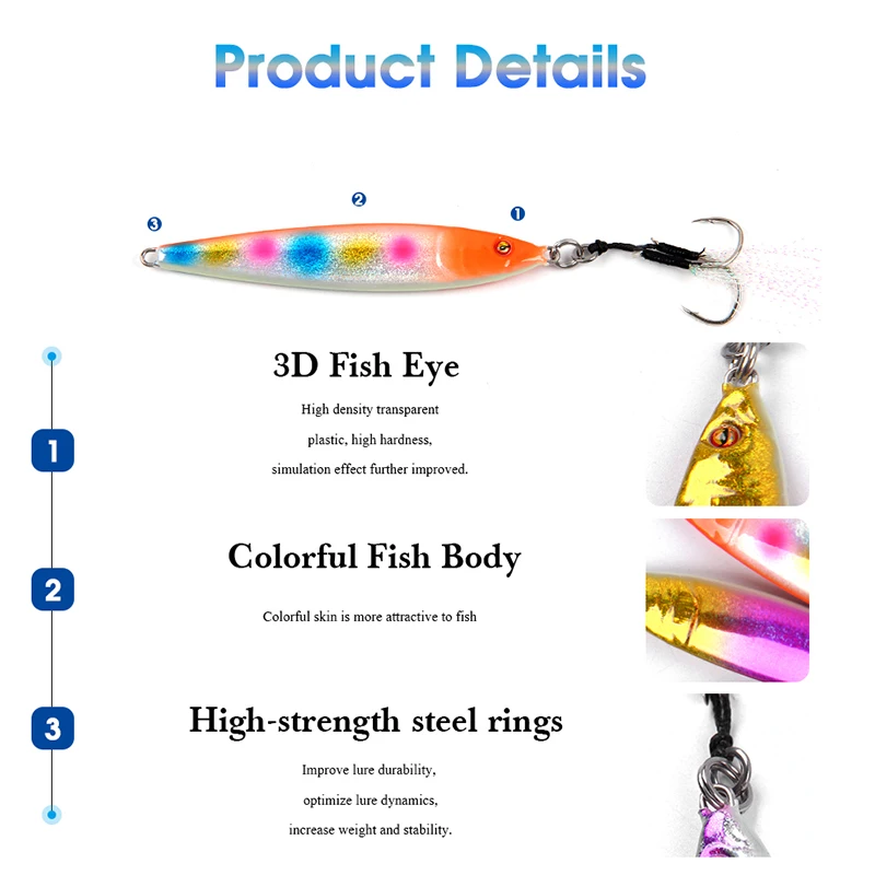 Señuelo Jigging Seafox 141 de metal paso lento para agua salada