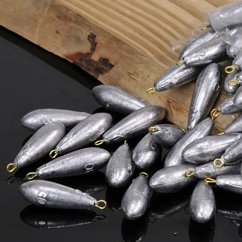 10 Uds. Colgante de hoja de sauce, anillo colgante de plomo, colgante de plomo leal, anillo colgante de pesca en el mar, equipo de pesca líder Rafting - imagen 2