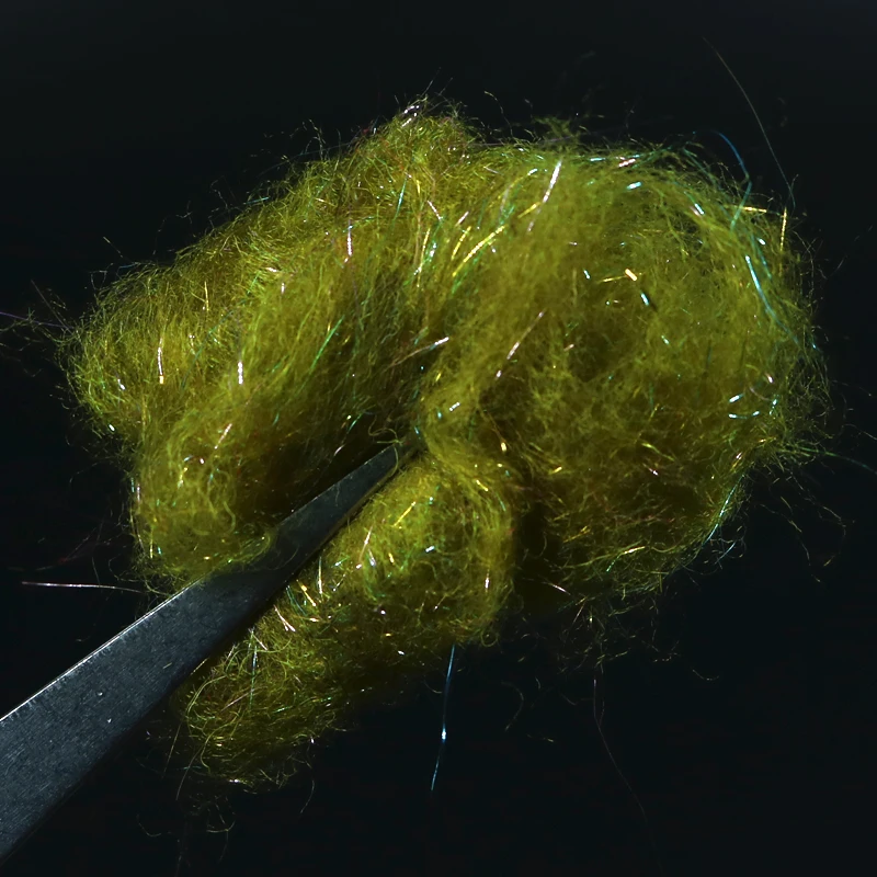 Wifreo 2 g/paquete Ultra fino Scud Dub Flash ala fibra torácica doblaje Ninfa mosca atado Material Arco Iris doblado fibra - imagen 5