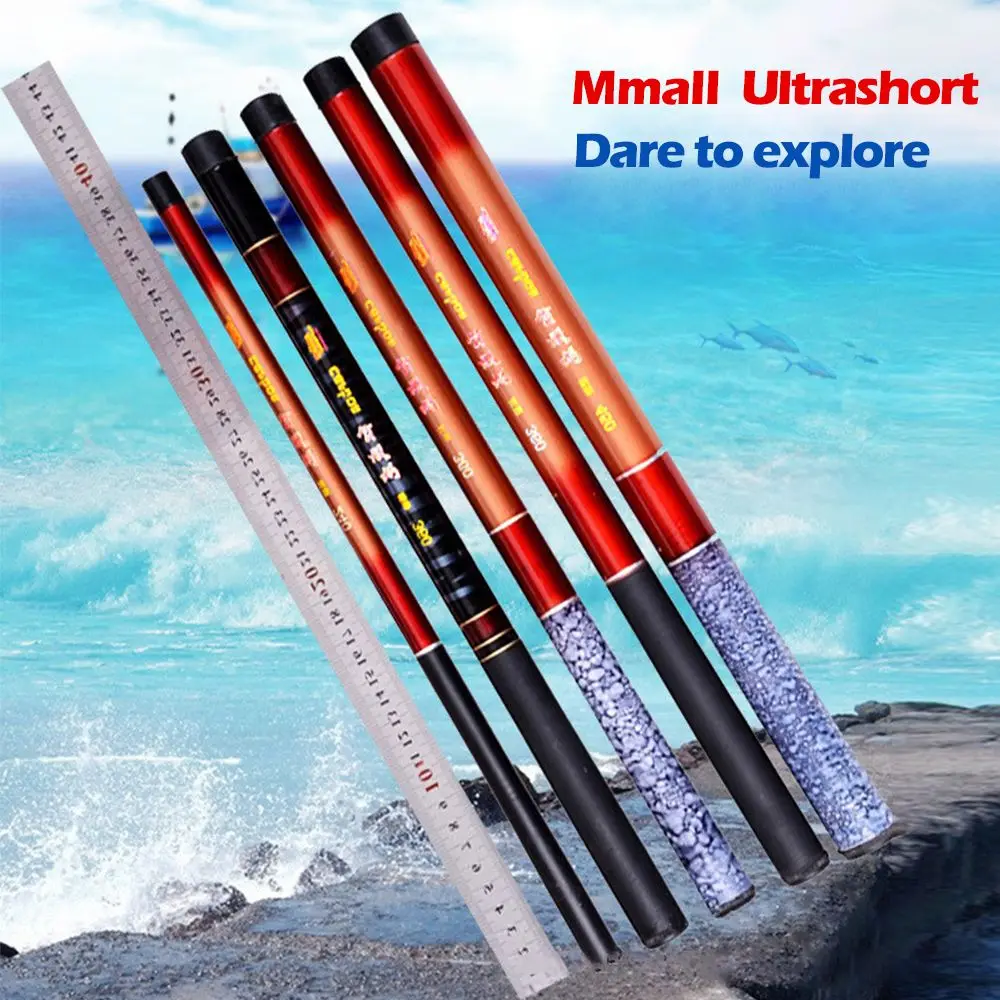 Caña de pescar telescópica ultraligera, alimentador de carpa, portátil, aparejos de pesca, viaje, río, lago - imagen 2