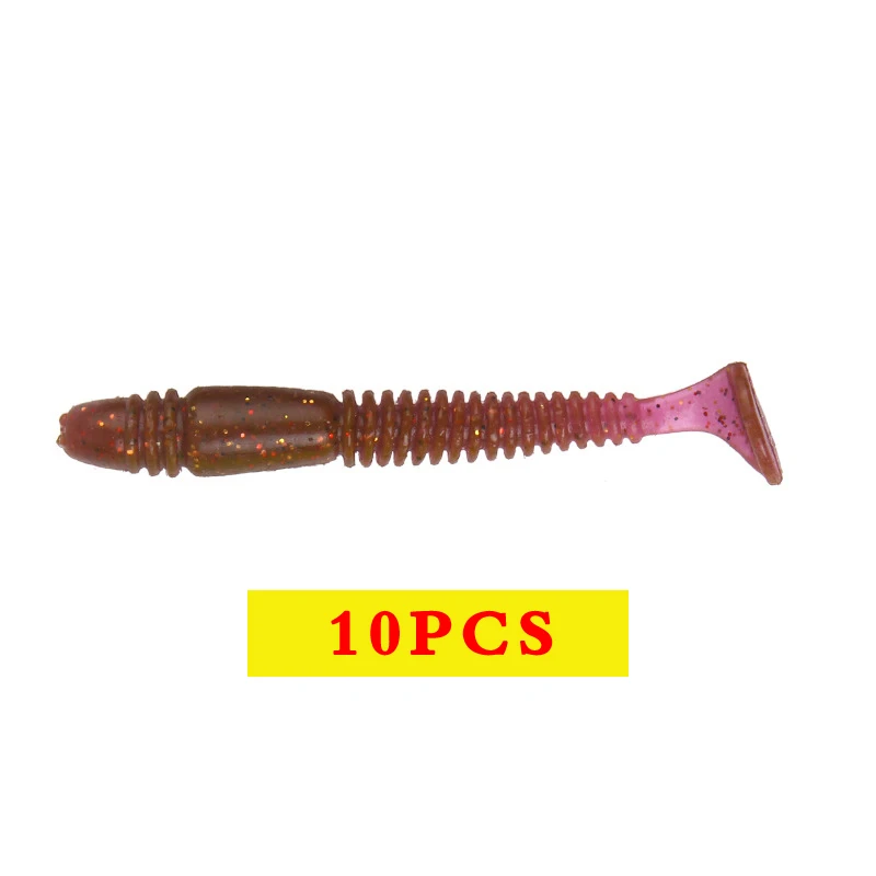 Cebo blando de silicona para pesca, Wobbler de 7,5 cm y 3,1g para lubina/Lucio, Crankbaits, Swimbait Artificial, cebo móvil para peces, 10 Uds. - imagen 5
