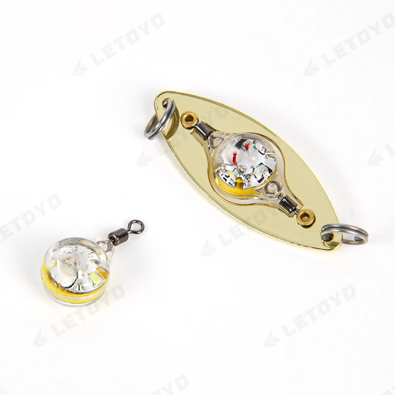 Señuelo de pesca con luz LED, forma de ojo profundo bajo el agua, luz de pesca atrayente, sábalo, cebo de pesca, señuelo luminoso para atraer peces pesca equipamentos herramientas de pesca luces de pesca toboganes - imagen 5