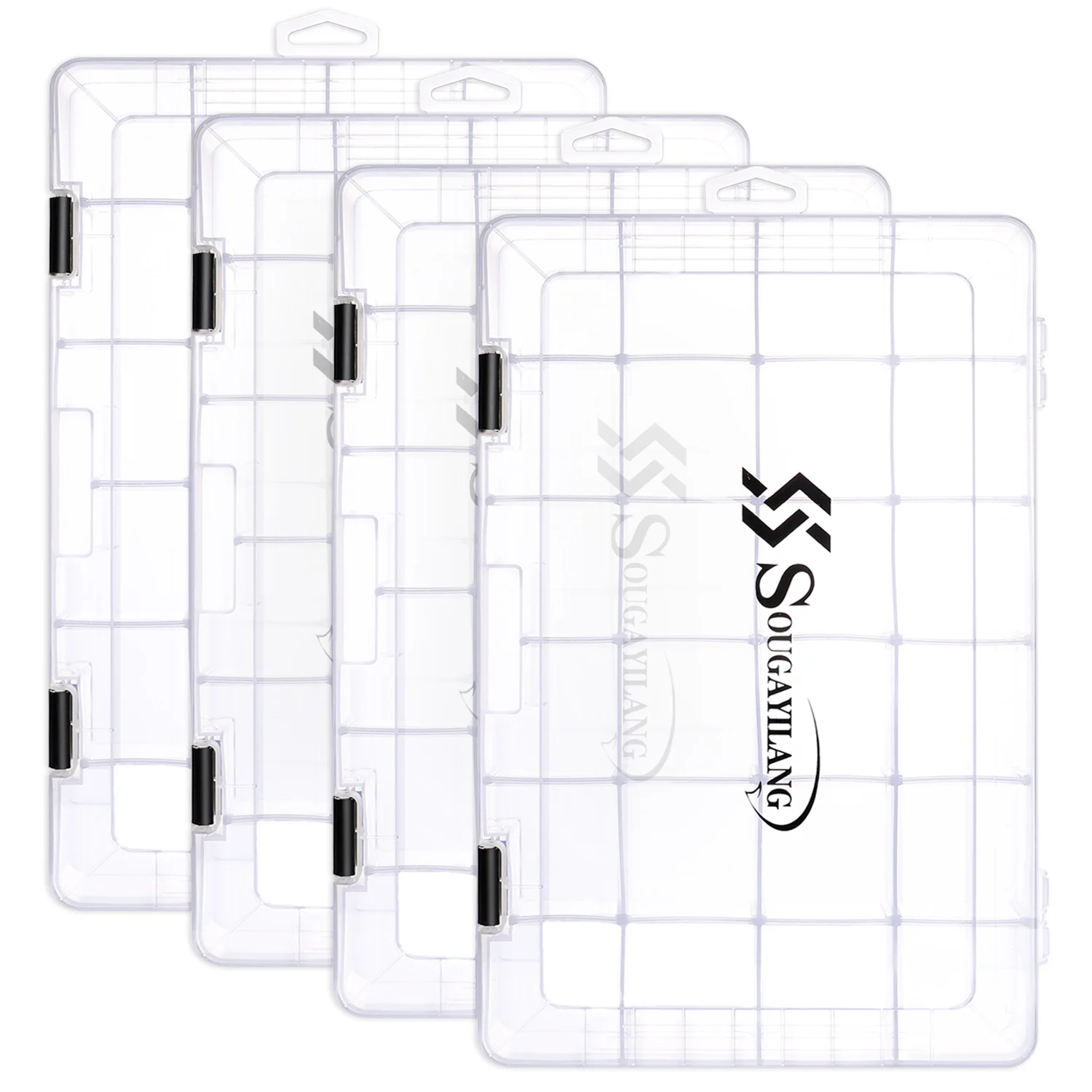 Caja de herramientas de pesca Sougayilang, 1/2/4 Uds., 3600 3700, caja de almacenamiento de cebo de plástico, aparejos de pesca portátiles adecuados para una variedad de cebo - imagen 2