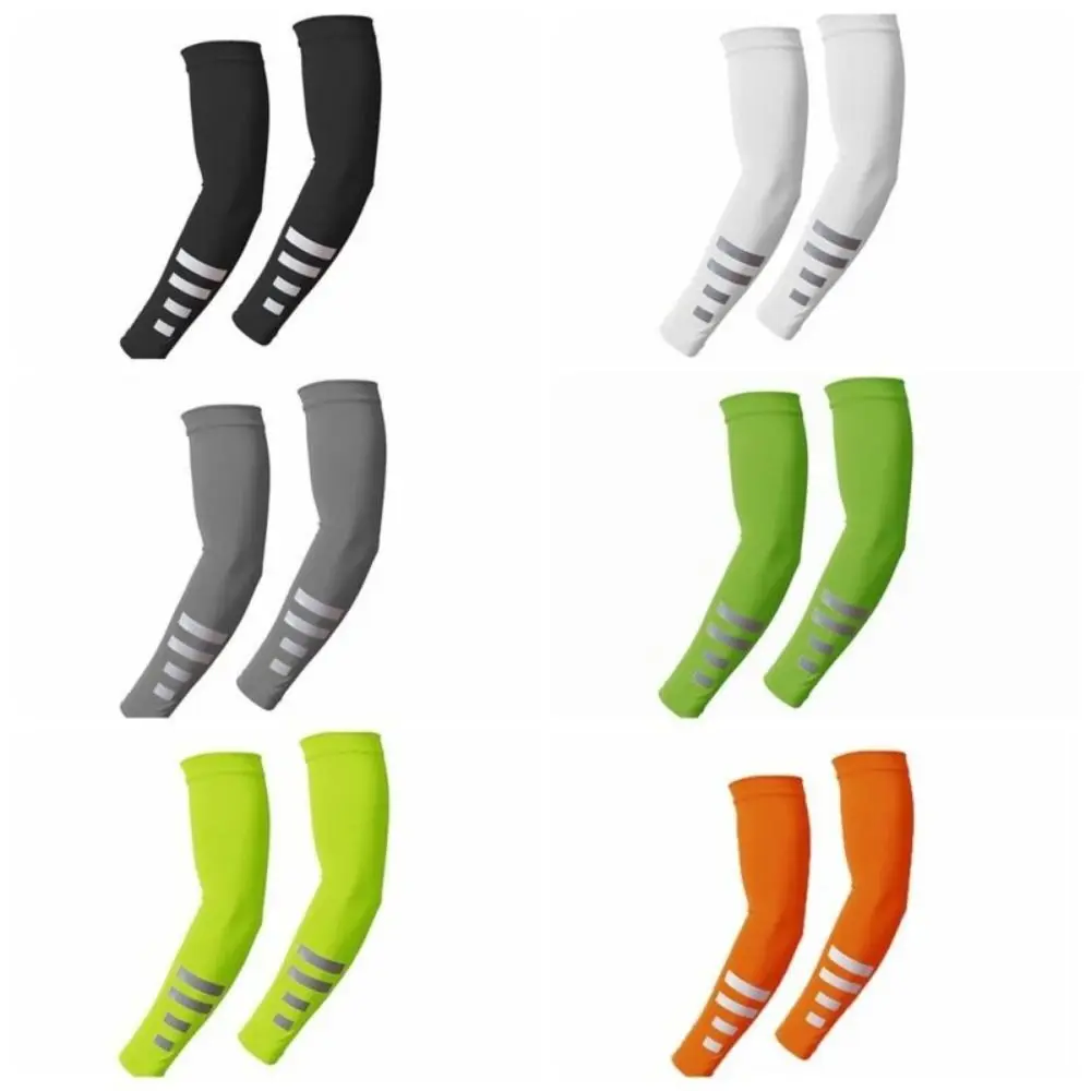 Mangas fluorescentes de seda de hielo, cubiertas duraderas de secado rápido con protección solar UV, antideslizantes y transpirables para brazos de ciclismo - imagen 5