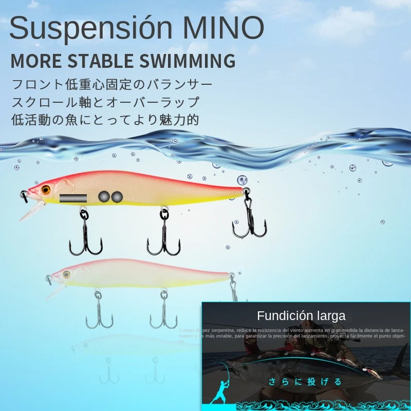 Bearking 11cm 14g SP buceo 1,5 m profesional Minnow Wobbler Señuelos de pesca calidad jerkbaits cebo Artificial aparejos Predator - imagen 5