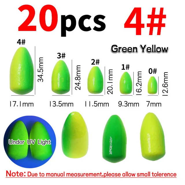 20pcs Green YE 4
