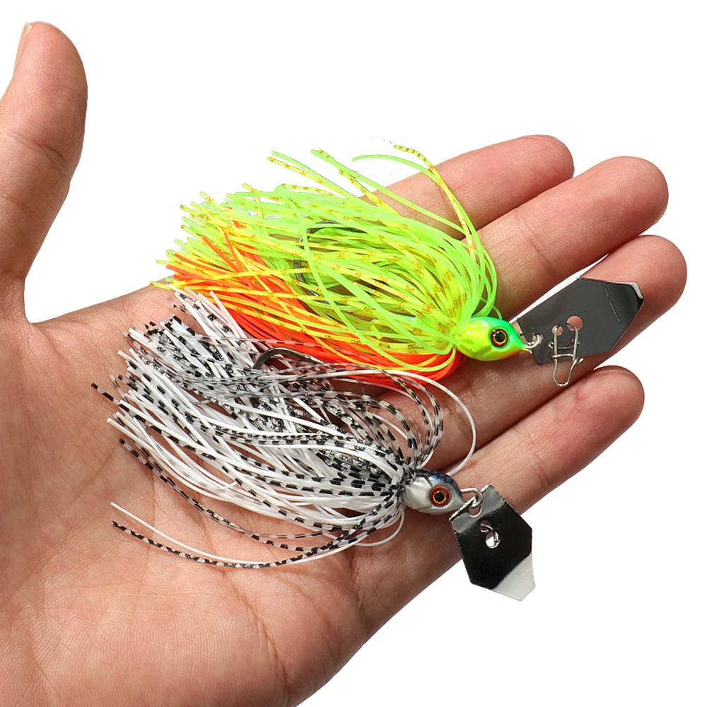 Spinnerbait con paleta metálica sin malezas y cabeza de goma - imagen 2