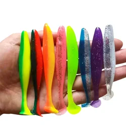 Swimbait T-Tail silicona 55-90mm para perca y lucio