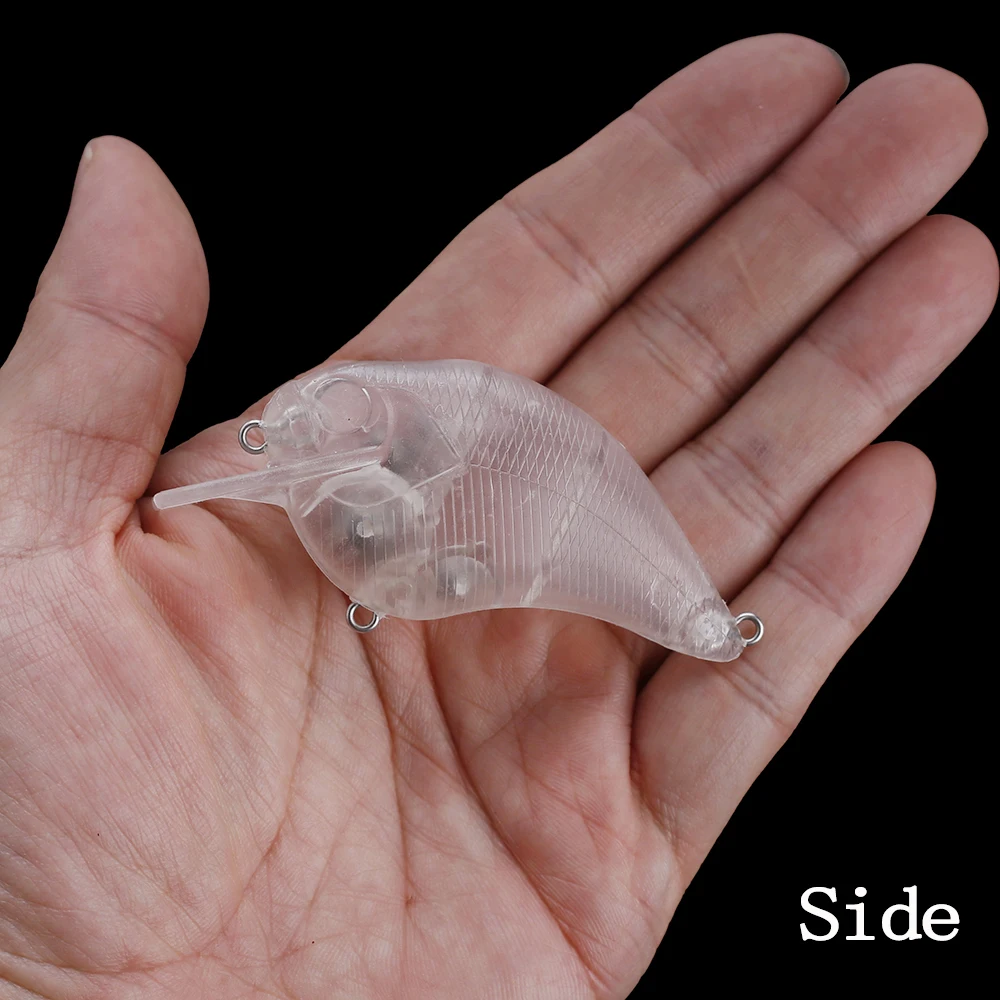 Chan'sHuang 20 piezas 14,5G/25,8G artificial sin pintar cuadrado Bill Crankbait Wobbler flotador Señuelos de pesca en blanco para bricolaje - imagen 3