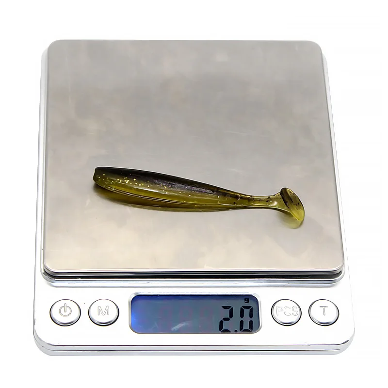 Bazooka-señuelo de pesca de 10 piezas y 100mm, cebo suave de gusano de silicona de doble Color, cola en T, Easy Shiner Sea Shad Wobblers Pike Crap Bass Winter - imagen 4