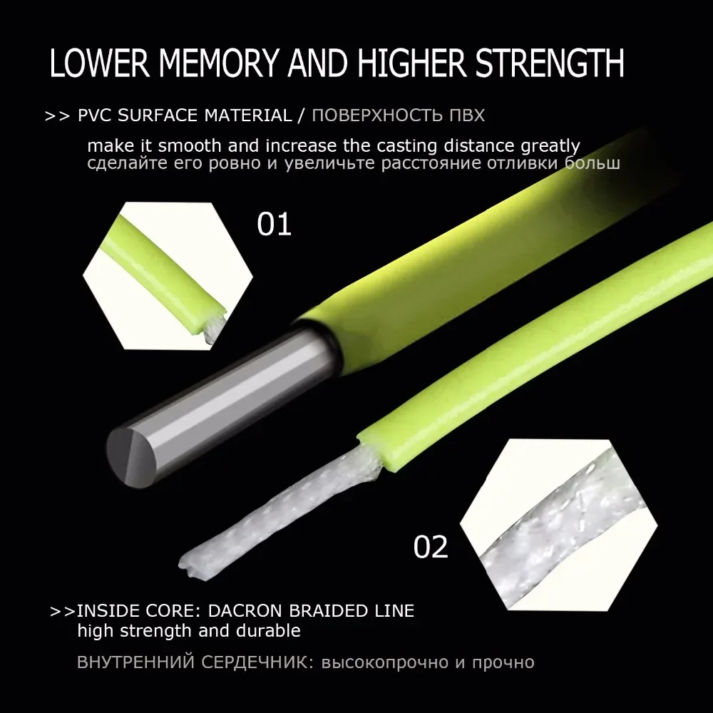 Línea de pesca con mosca Goture GENERAL 30M/100FT WF 3/4/5/6/7/8F peso hacia adelante línea de pesca con mosca flotante con bucles soldados 7 colores opcionales - imagen 2