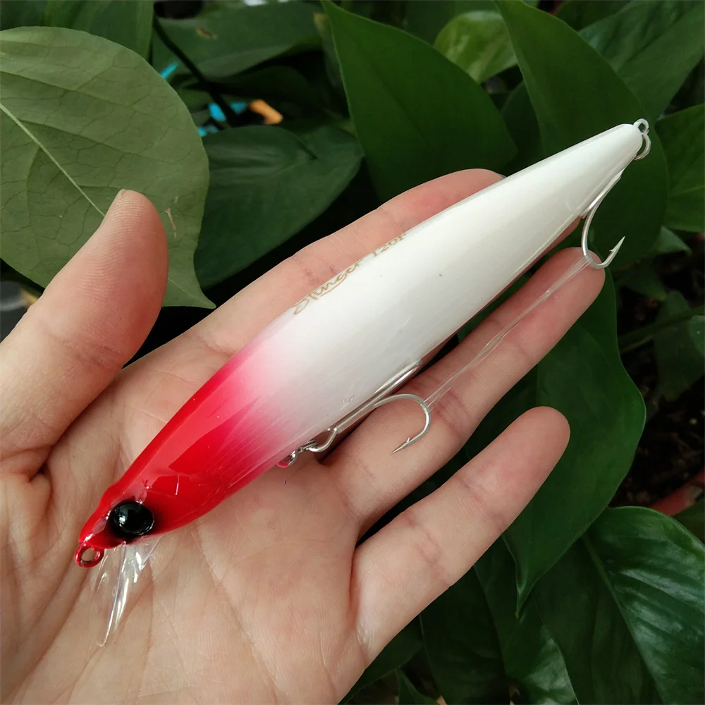 TSURINOYA-señuelo de Pesca de Mar, cebo Artificial ultralargo de fundición 120F, flotante, para agua salada, Minnow STINGER, 120mm, 19g - imagen 2