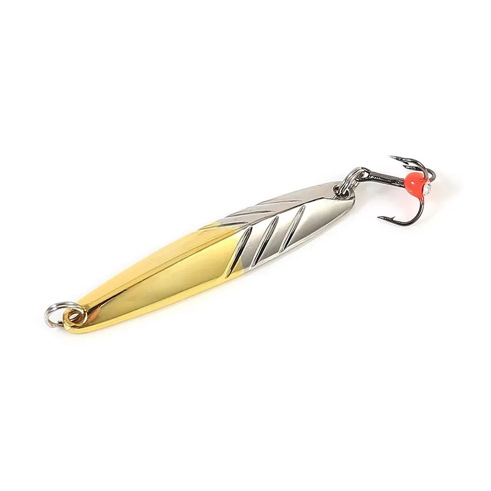 NGB-señuelos de pesca equilibradores para lubina, plantilla de cebo Artificial duro de 5/10/15g, cuchara de Metal, accesorios de pesca en hielo, Wobblers, invierno - imagen 5