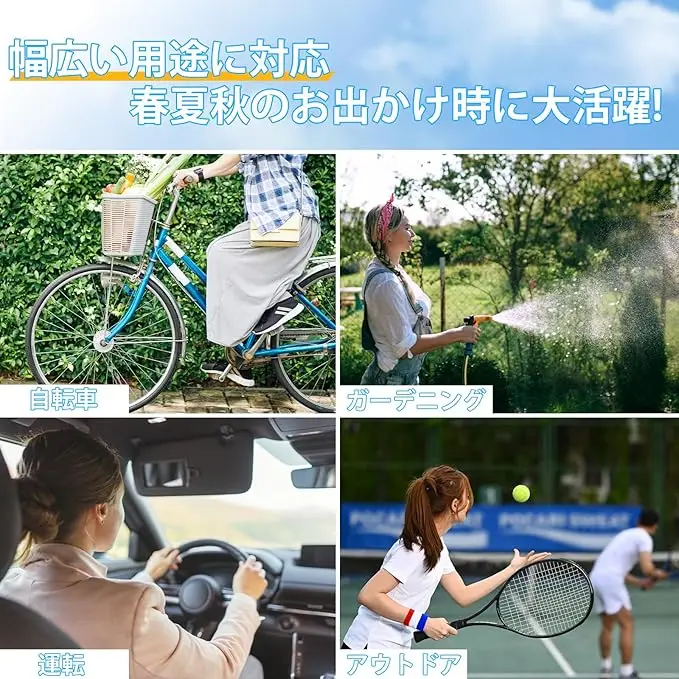 Guantes UV refrescantes para mujer UPF50+ Pantalla táctil sin dedos y antideslizantes para conducir/pesca -5 ° C Ice Silk Tech y Secado rápido 2 colores - imagen 5