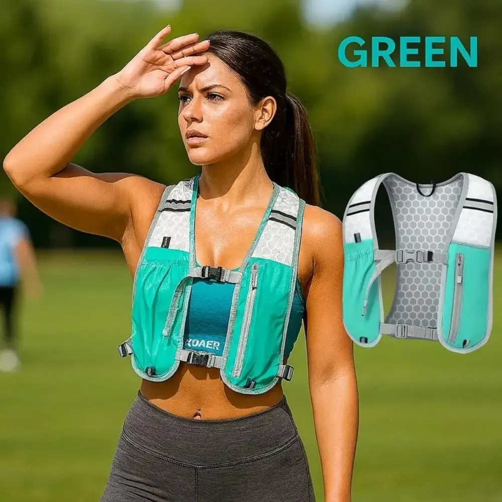 Chaleco reflectante impermeable para correr, chaleco ajustable transpirable para correr al aire libre, multifuncional, conveniente - imagen 3