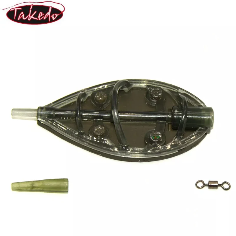 TAKEDO 70g 80g 90g 100g lanzador de cebo aparejos de pesca pesca en línea método plano pesca carpa alimentador para pesca de carpa - imagen 2