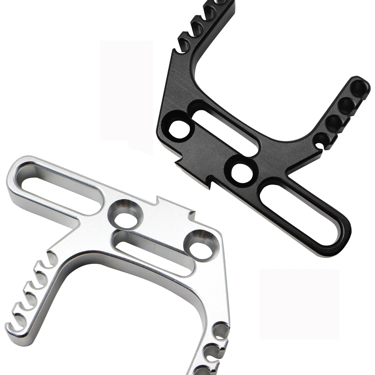 Cabeza de tirachinas de 8 agujeros de aleación de aluminio, accesorios especiales para tirachinas DIY, piezas de tirachinas largas, conjunto de tirachinas