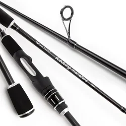 Caña de pescar de carbono ultraligera Baitcasting, cañas de fundición de 2-10g, cañas de fundición ultraligeras de carbono con señuelo rápido y moderado