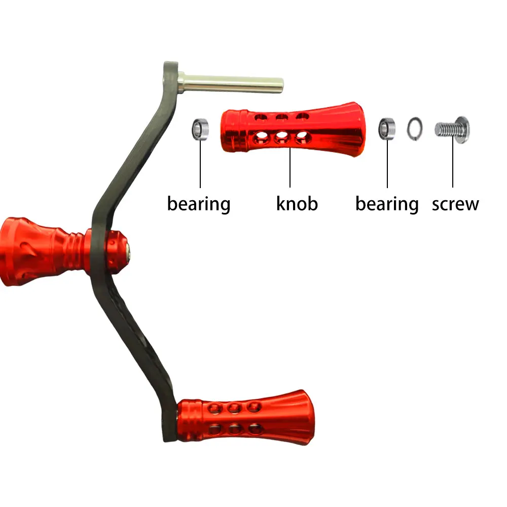 Carrete giratorio de fibra de carbono ligero, perilla de Metal de doble mango para carrete de pesca SHIMANO VANFORD ULTEGRA MIRAVEL, aparejos de pesca - imagen 5