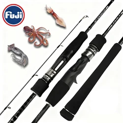 Equipo de caña de pescar de calamar y sepia de pulpo, caña de pescar de Jigging lento para barco de lubina de mar, caña de fundición giratoria profesional de fibra de carbono