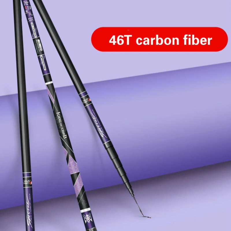 Caña De pescar De sección larga, caña De mano superdura, fibra De carbono, aparejo De pescado para aguas profundas, 8m-16m, 19 28 Tune, 46T - imagen 3