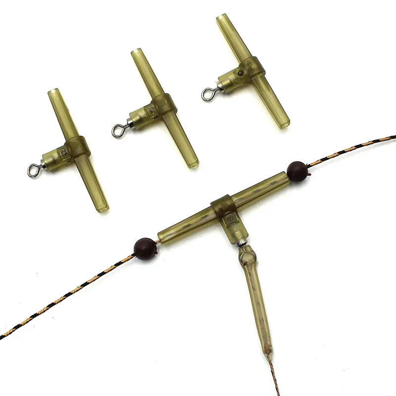 30 Uds. Accesorios de pesca de carpa mangas antienredos pelo de helicóptero Chod Zig Rig curva lateral con giro QC para aparejos de pesca de carpa - imagen 5