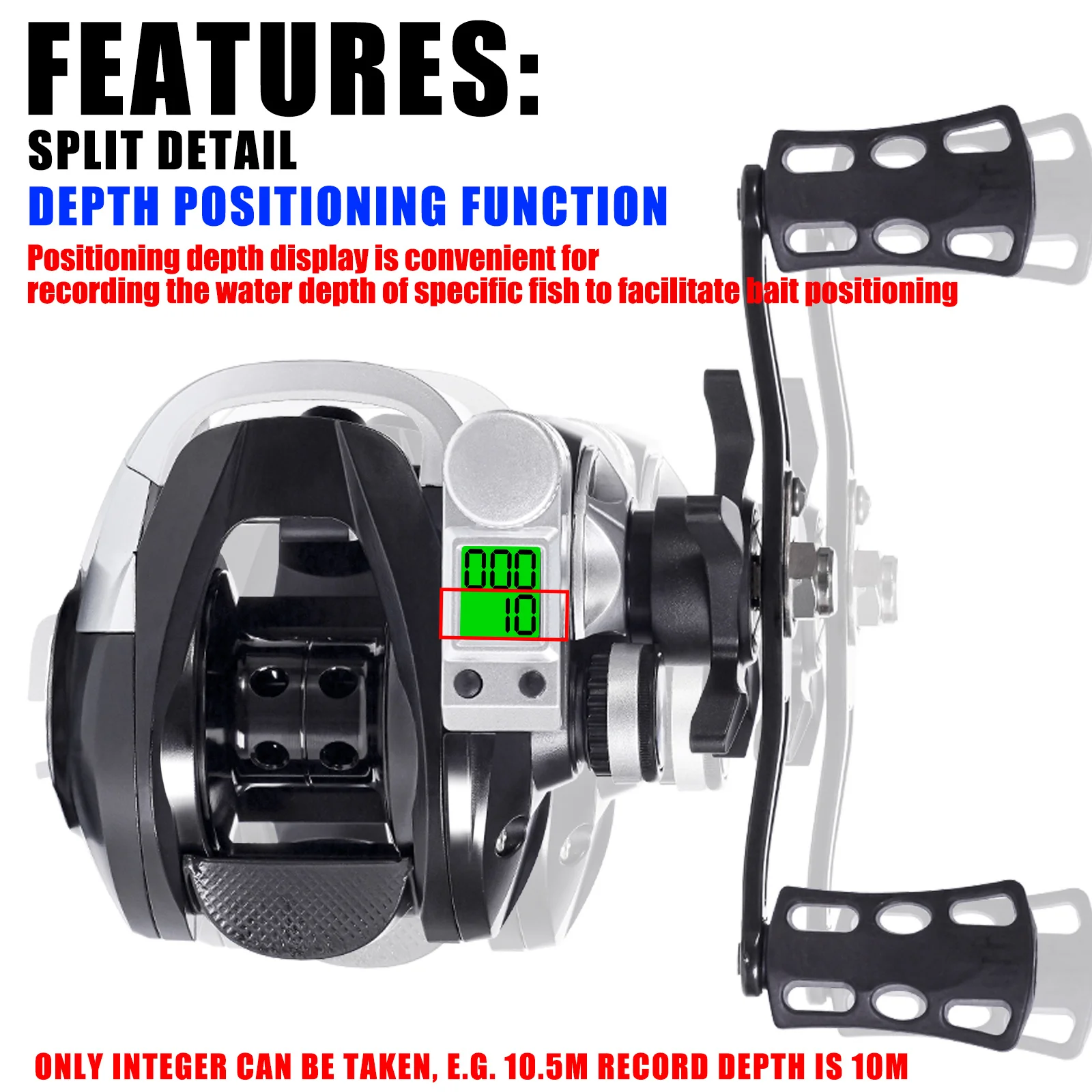 Carrete de pesca con pantalla Led, accesorio electrónico de alta velocidad, arrastre de 2023: 1, 10kg, impermeable, fundición de tambor de agua salada, novedad de 7,2 - imagen 5