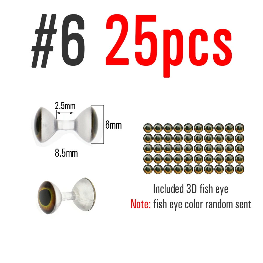 25pcs  Size 6