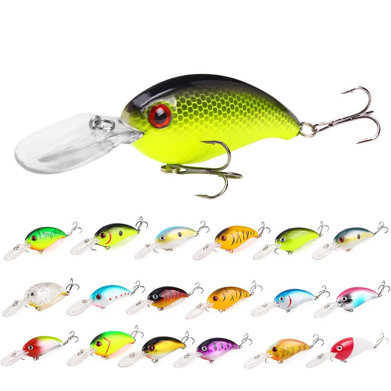 Señuelos de pesca Crankbait Wobbler con anzuelo 13,6g 10cm buzo de aguas profundas flotante apretado cebo Artificial de carpa de alta reflexión