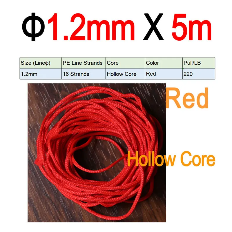 1.2mm X 5m Red