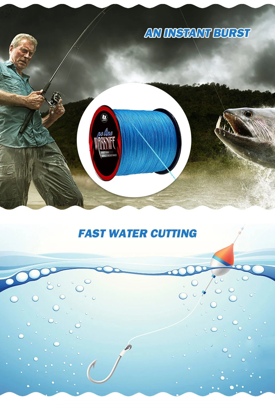 Experimente la emoción del éxito de la pesca instantánea con nuestra línea de pesca de alta calidad