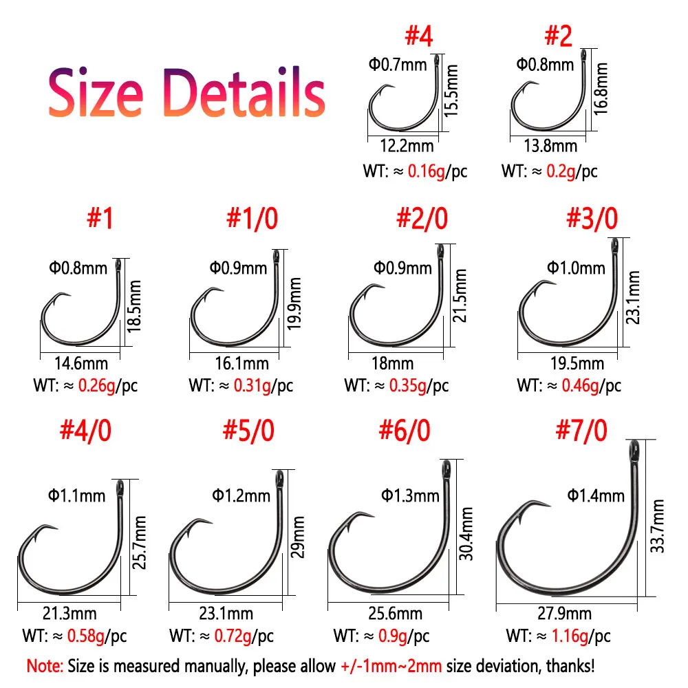 Bimoo-anzuelo circular de acero con alto contenido de carbono para pesca en agua salada, lubina, bagre, pulpo, Wahoo, Lucio, atún, aparejos de pesca, 20 piezas - imagen 4