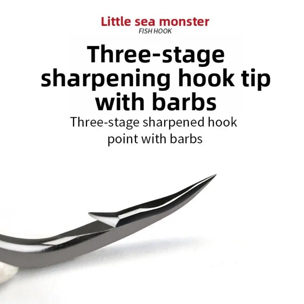 10 # -4/0 #   Anzuelo de pesca Popper de agua salada de tamaño, Material a prueba de herrumbre, diseño de un solo gancho, gancho súper a prueba de herrumbre resistente - imagen 5