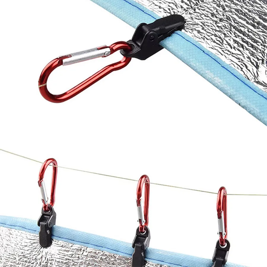 Abrazaderas lona con mosquetón para pesca – Resistente al viento - imagen 3